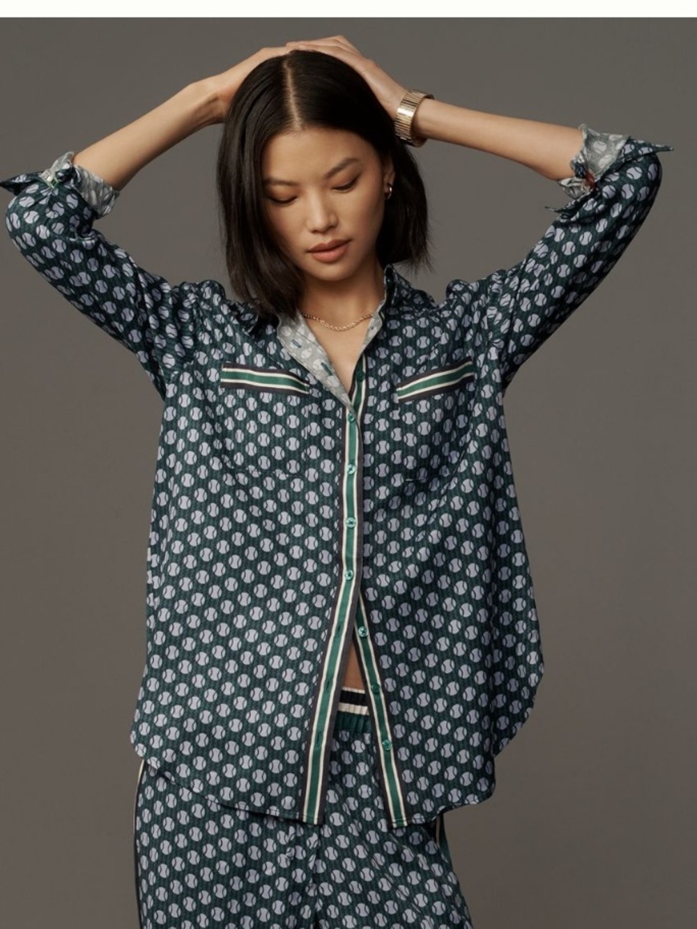 Maeve Silky Shirt Blouse
